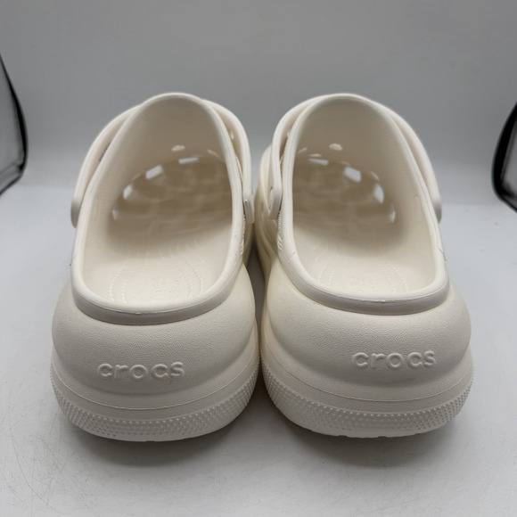Crocs Classic‎ Crush Clogs Mens Sz 12 White Slip On Comfort Shoes main image 4